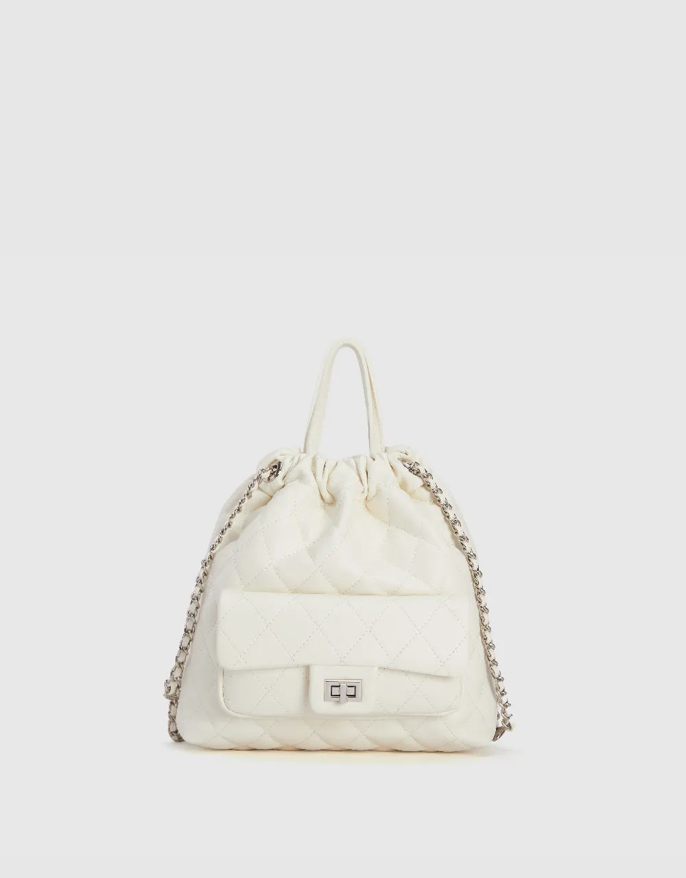 Quilted Embossed Vegan Leather Backpack sold by Urban Revivo product image thumbnail 2