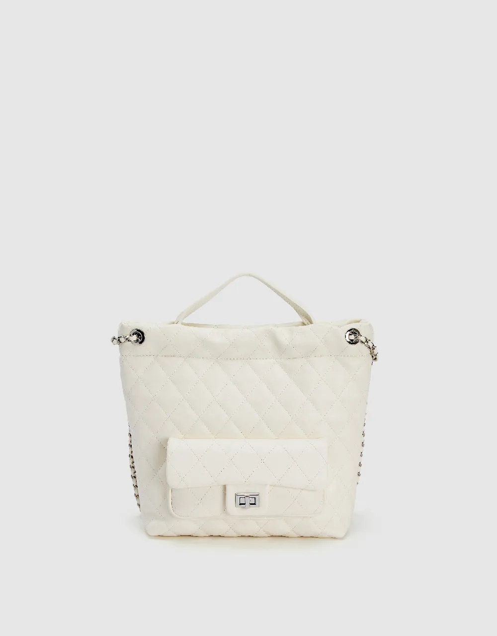 Quilted Embossed Vegan Leather Backpack sold by Urban Revivo