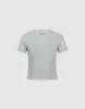 Cat Printed Crew Neck Skinny T-Shirt sold by Urban Revivo