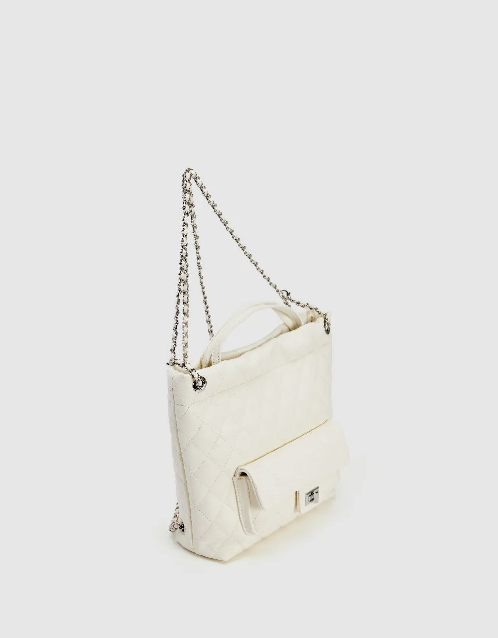 Quilted Embossed Vegan Leather Backpack sold by Urban Revivo product image thumbnail 4