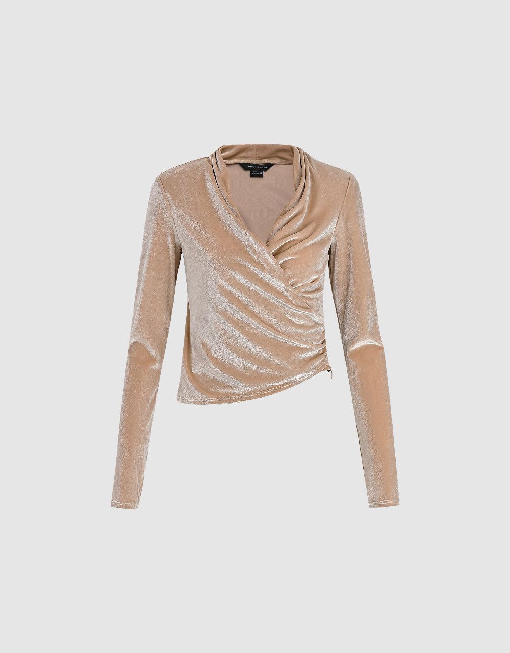 Surplice Front Knitted Skinny T-Shirt sold by Urban Revivo product image thumbnail 2