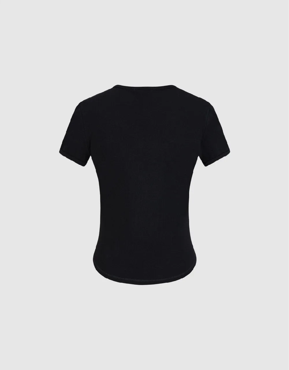Square-cut Collar Skinny T-Shirt sold by Urban Revivo product image thumbnail 5