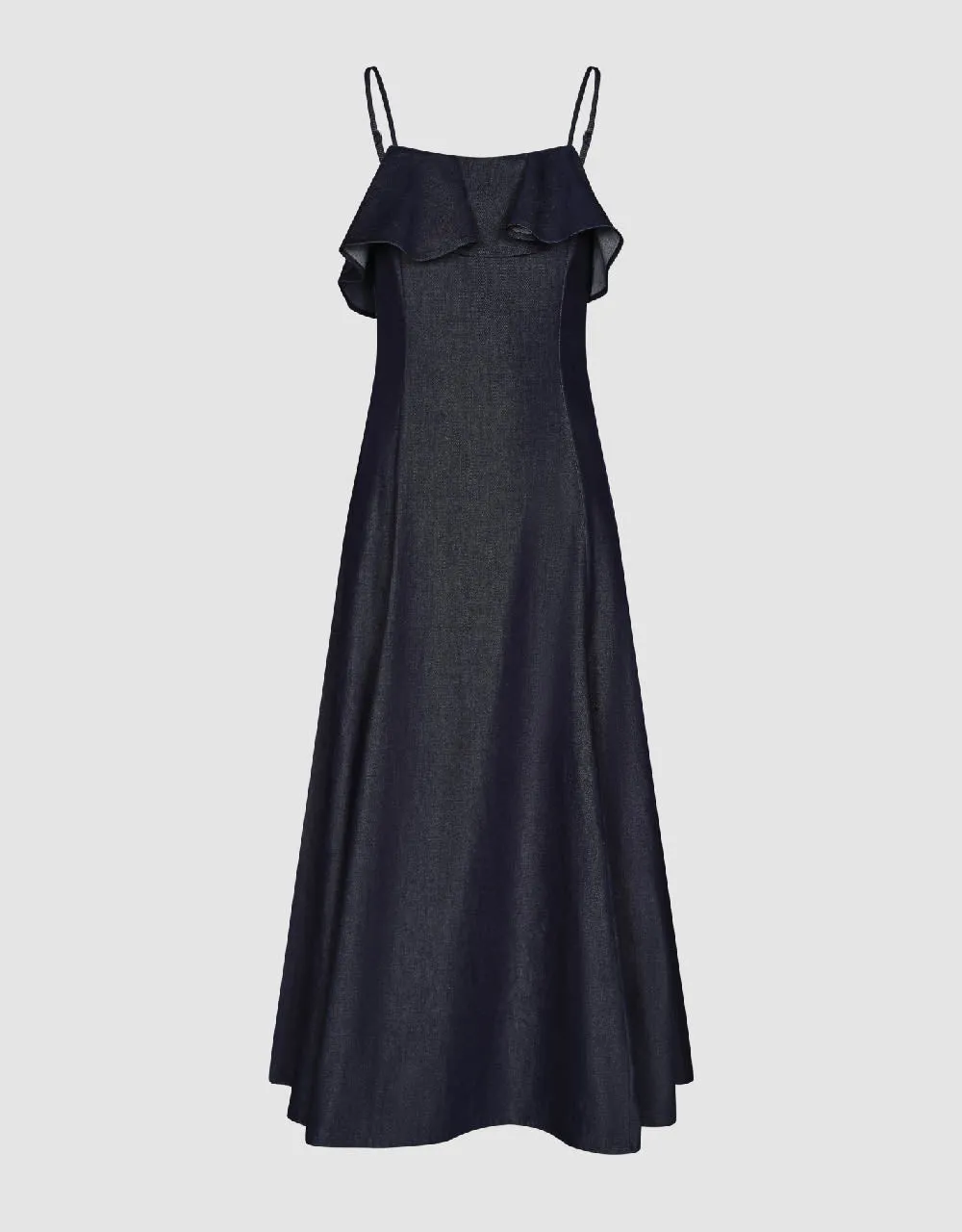 Ruffle Off-Shoulder Denim Cami Dress sold by Urban Revivo product image thumbnail 2