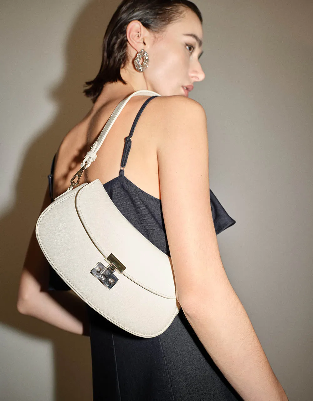 Ruffle Off-Shoulder Denim Cami Dress sold by Urban Revivo product image thumbnail 4