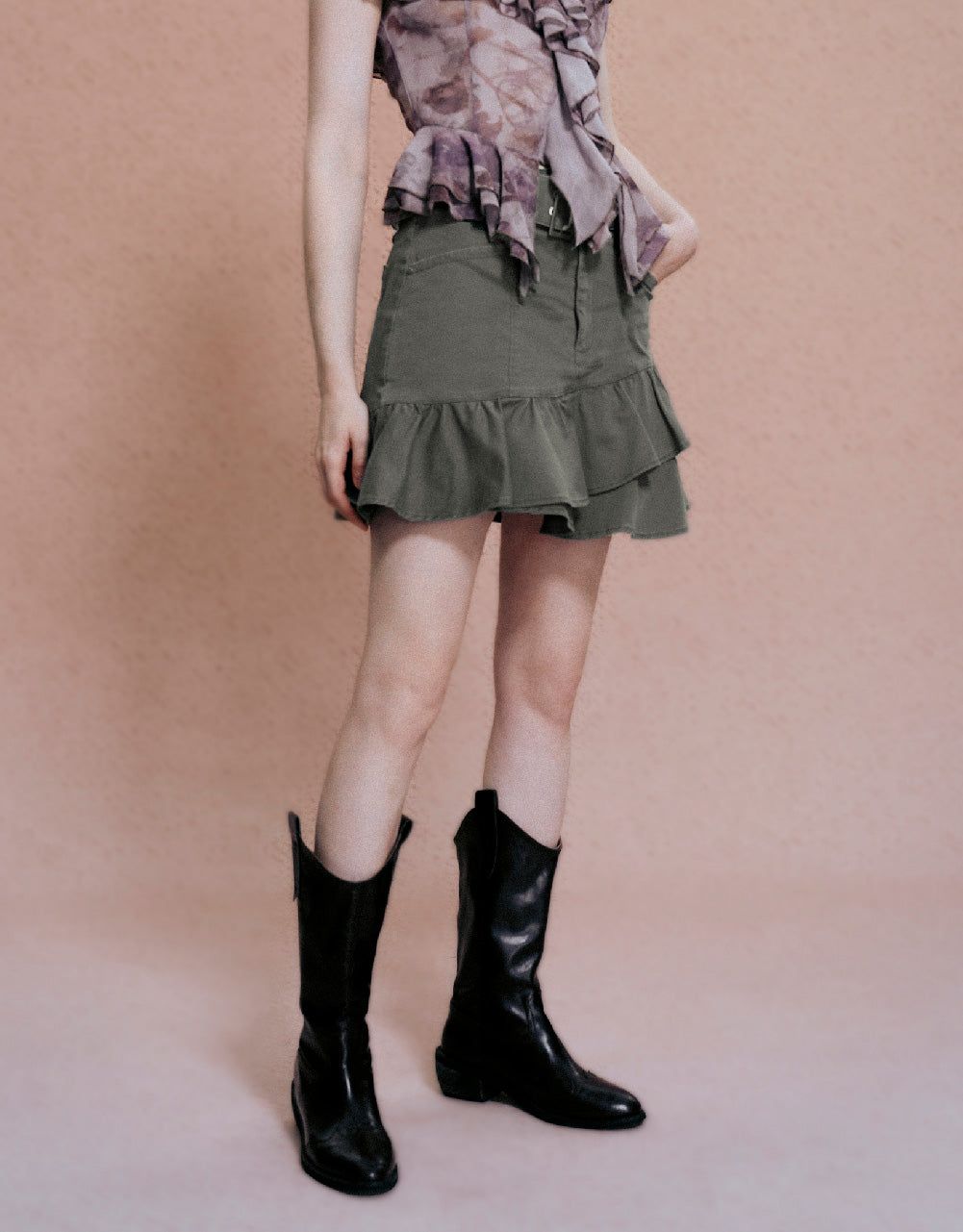 Mini A-Line Skirt With Belt sold by Urban Revivo product image thumbnail 4
