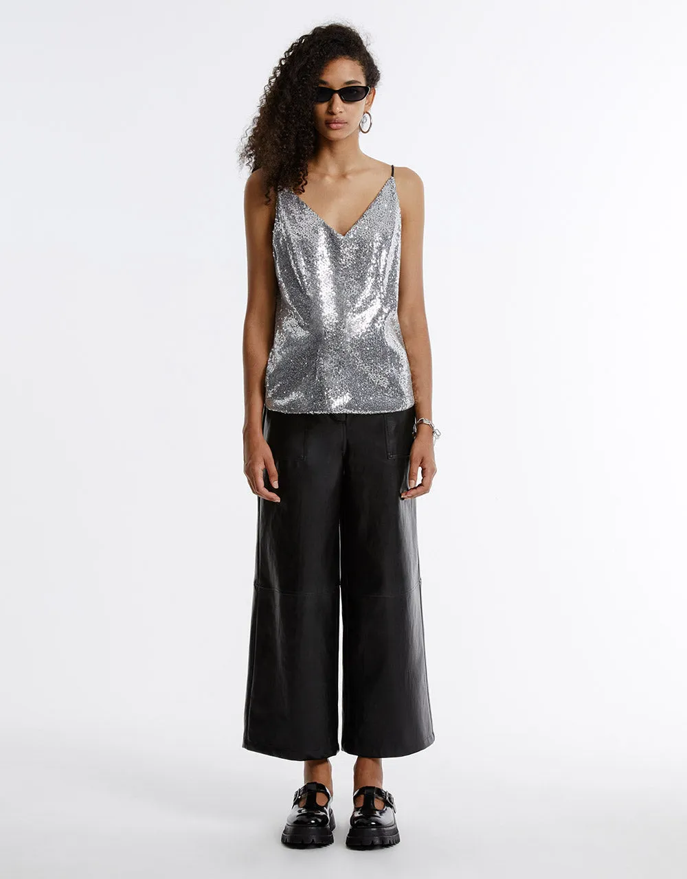 Cut Out Back Sequin Camisole sold by Urban Revivo product image thumbnail 5