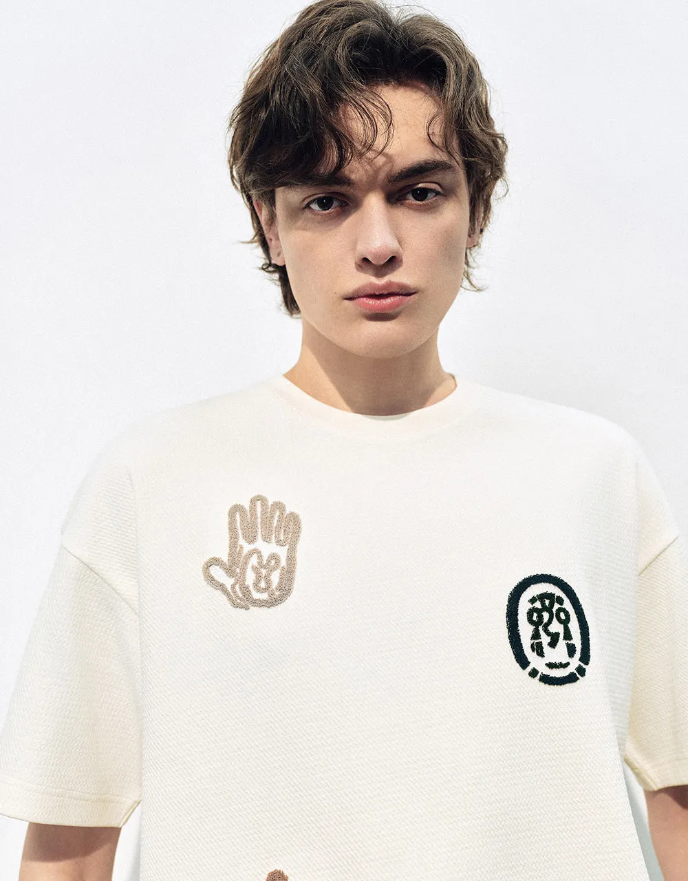 Printed Crew Neck Straight T-Shirt sold by Urban Revivo product image thumbnail 4