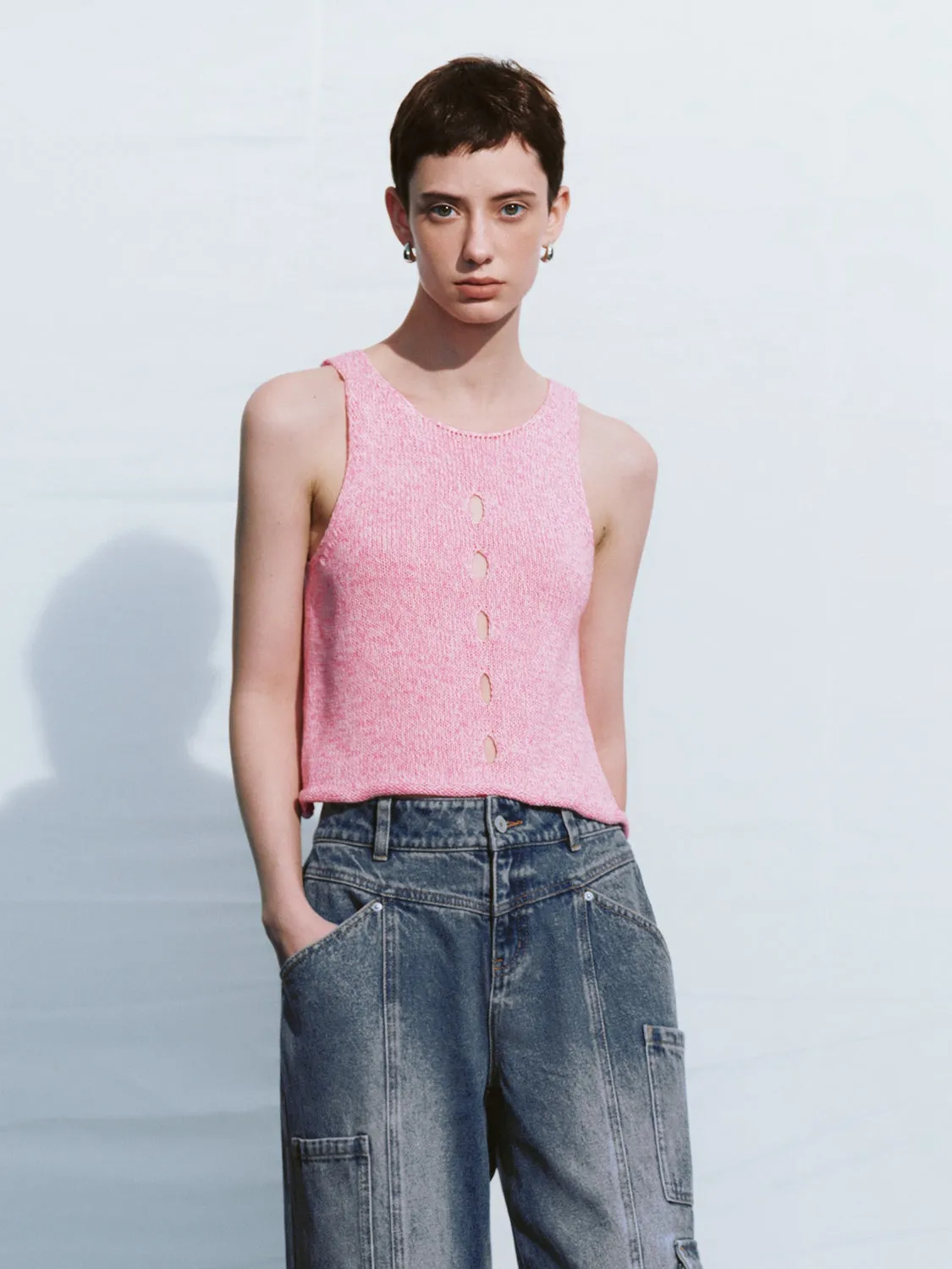 Crew Neck Knitted Tank Top sold by Urban Revivo