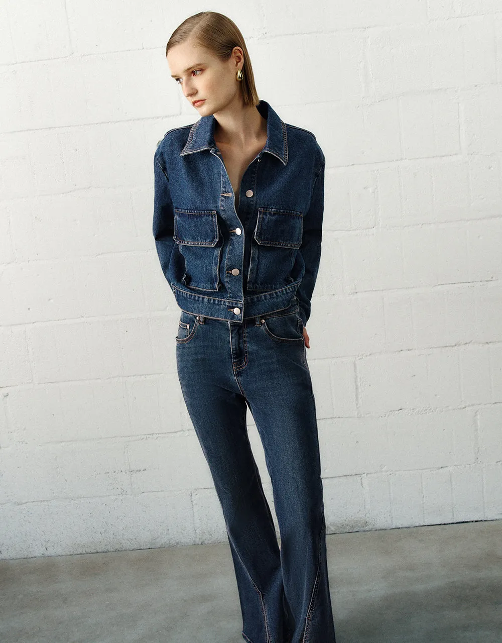 Button Up Loose Denim Jacket sold by Urban Revivo product image thumbnail 4