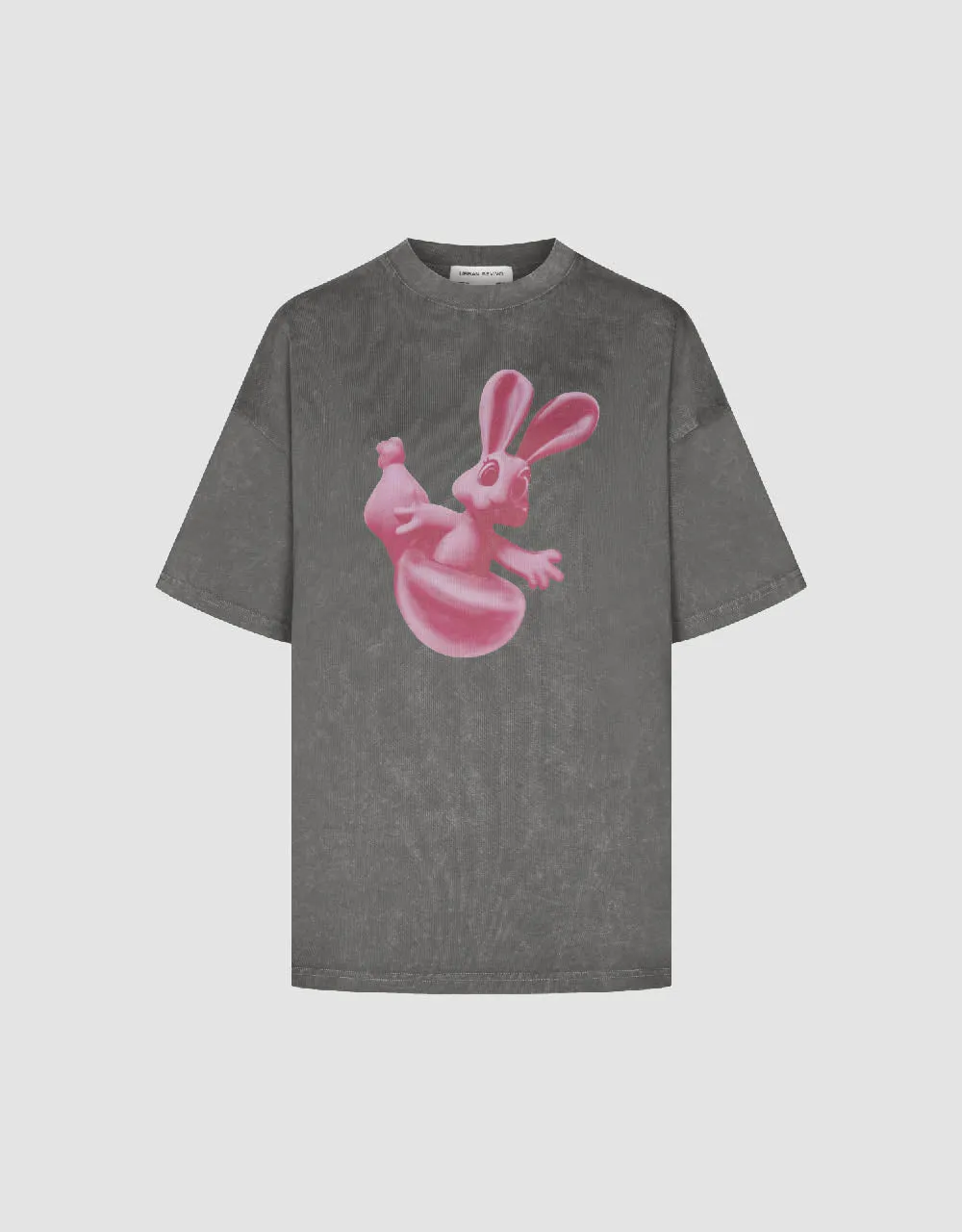 Bunny Printed Crew Neck Loose T-Shirt sold by Urban Revivo