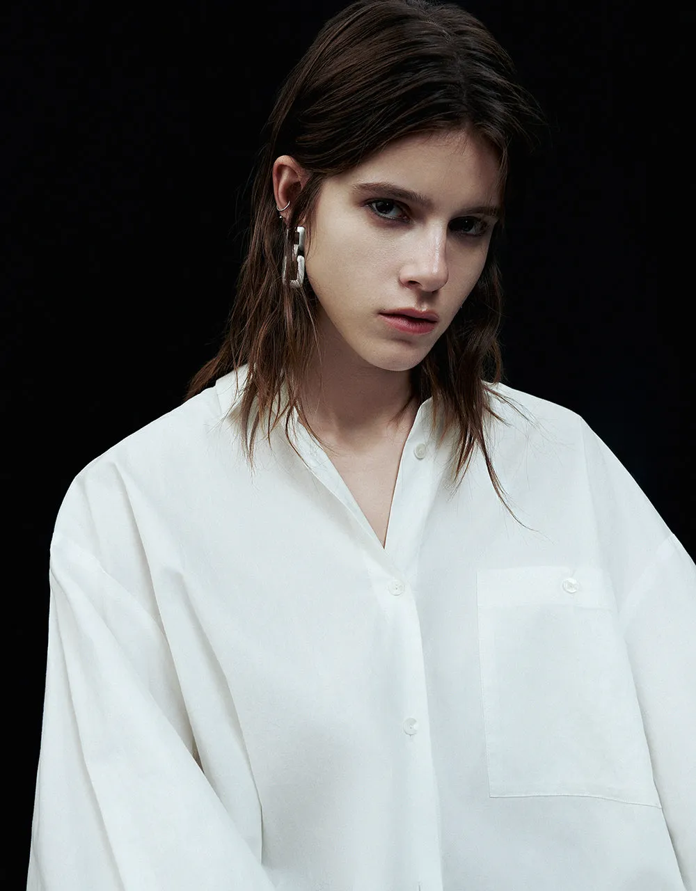 Button Up Oversized Shirt sold by Urban Revivo product image thumbnail 5