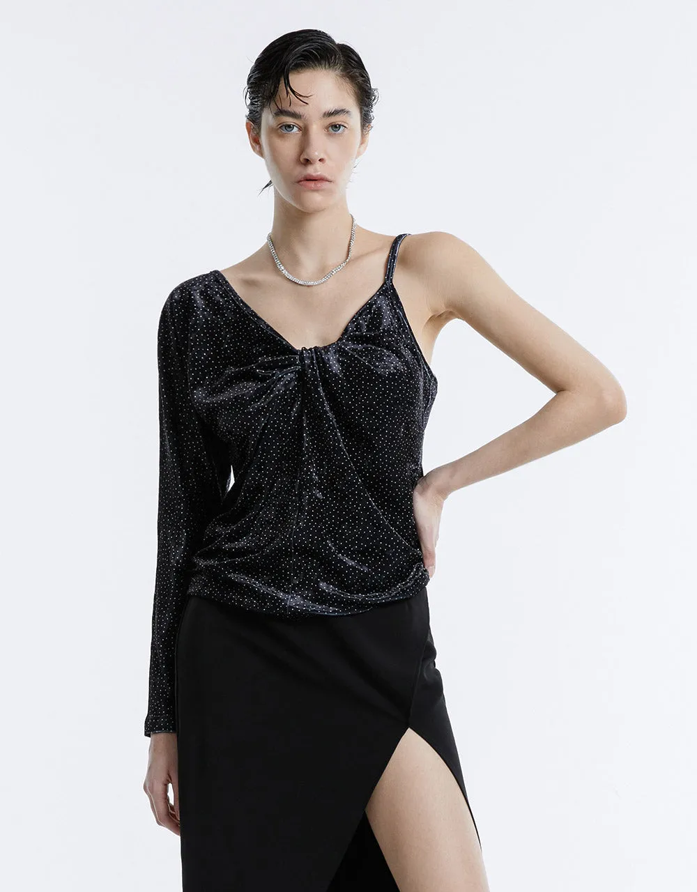 Dotted Asymmetrical T-Shirt sold by Urban Revivo product image thumbnail 2
