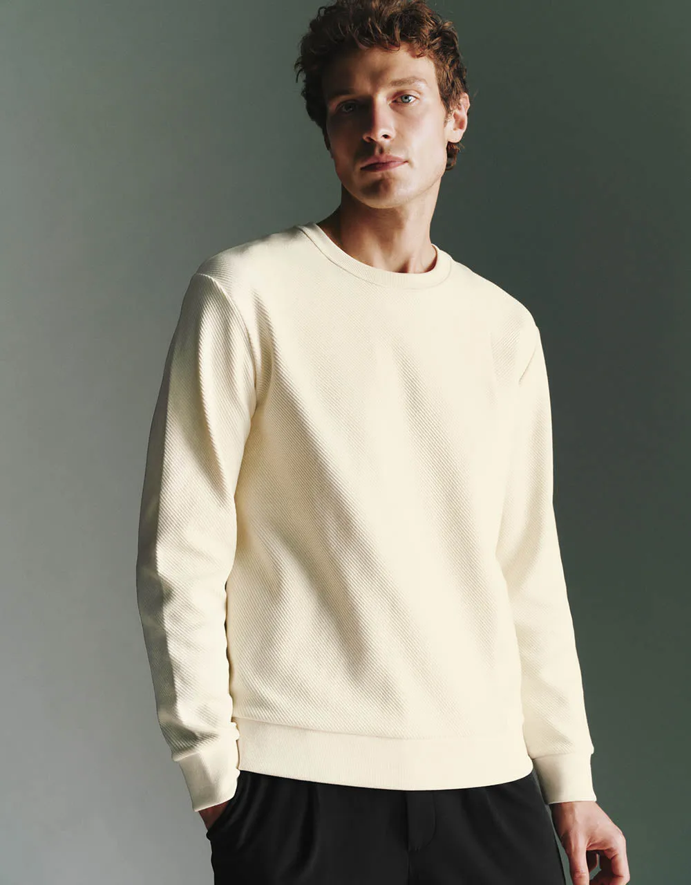 Crew Neck Straight Sweatshirt sold by Urban Revivo product image thumbnail 4