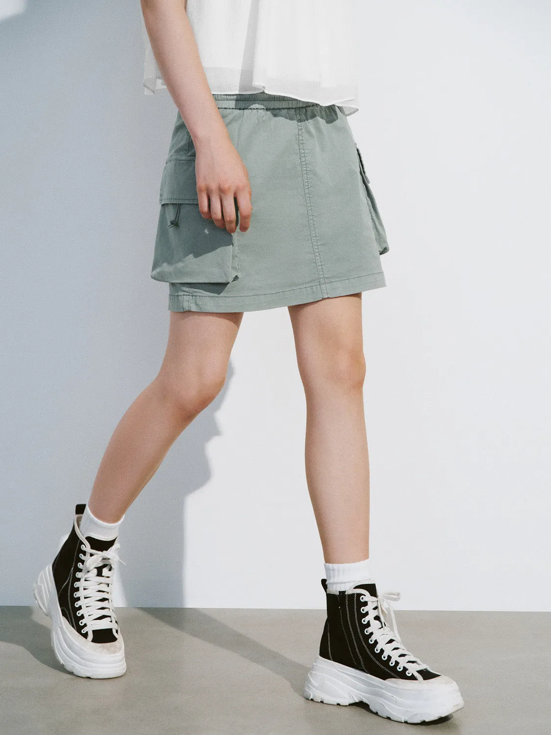 Drawstring Waist Mini Straight Skirt sold by Urban Revivo product image thumbnail 3