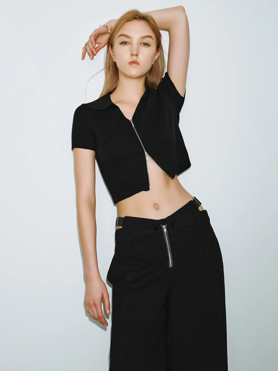Zip Front Knitted Cardigan sold by Urban Revivo product image thumbnail 4