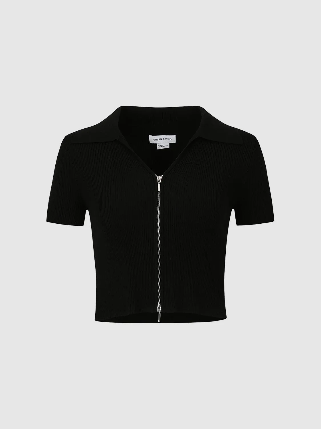 Zip Front Knitted Cardigan sold by Urban Revivo product image thumbnail 2