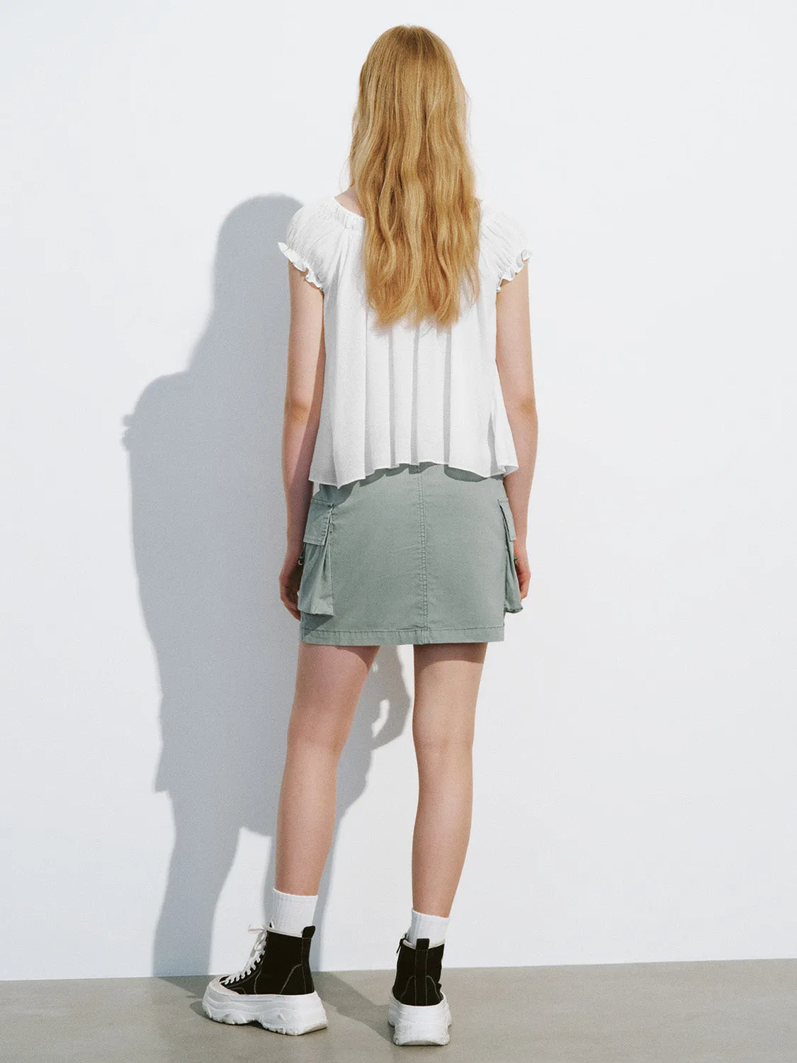Drawstring Waist Mini Straight Skirt sold by Urban Revivo product image thumbnail 4