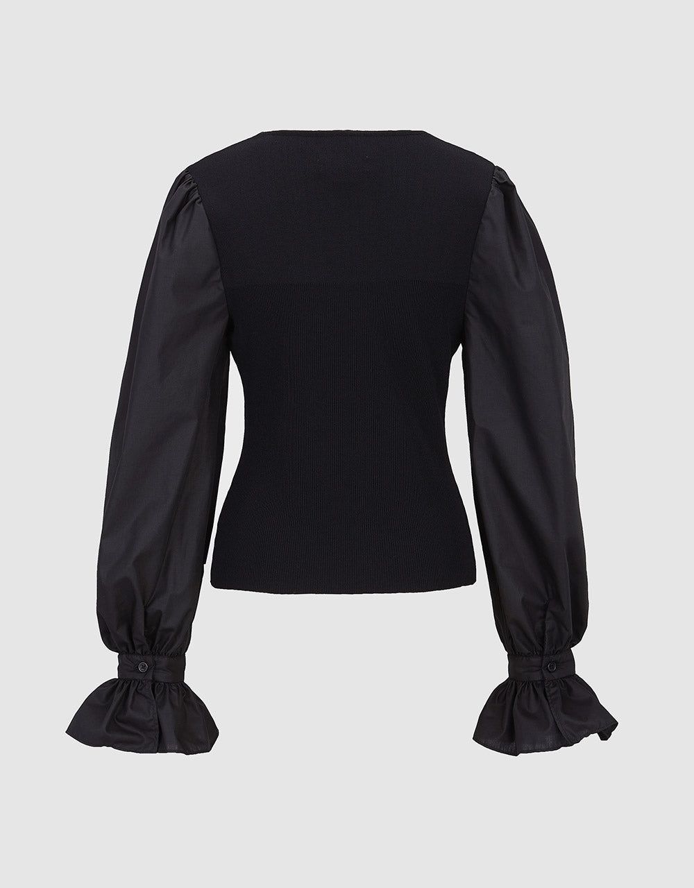 Bow Front Puff Sleeve Knit Top sold by Urban Revivo product image thumbnail 4