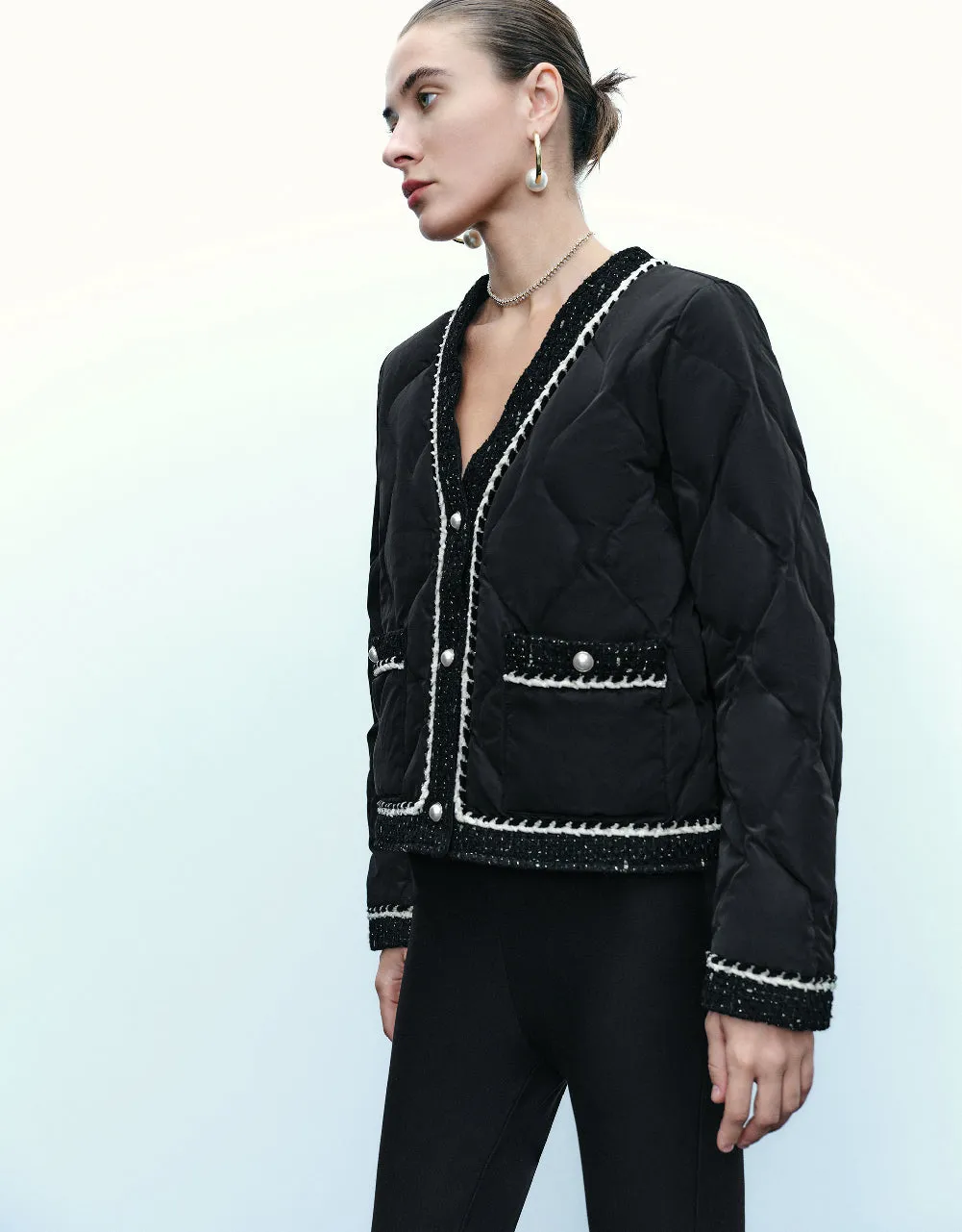 V-Neck Down Jacket sold by Urban Revivo product image thumbnail 2