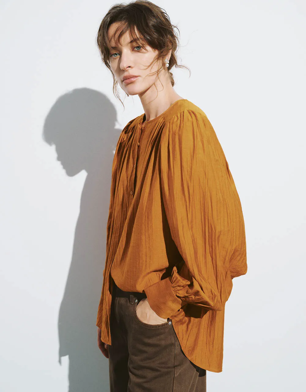 Crew Neck Straight Shirt sold by Urban Revivo product image thumbnail 3