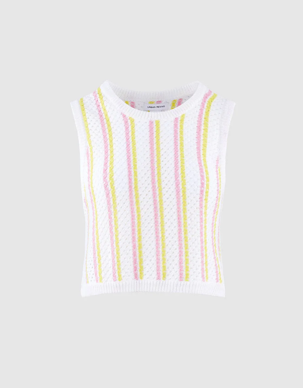 Striped Knitted Vest sold by Urban Revivo