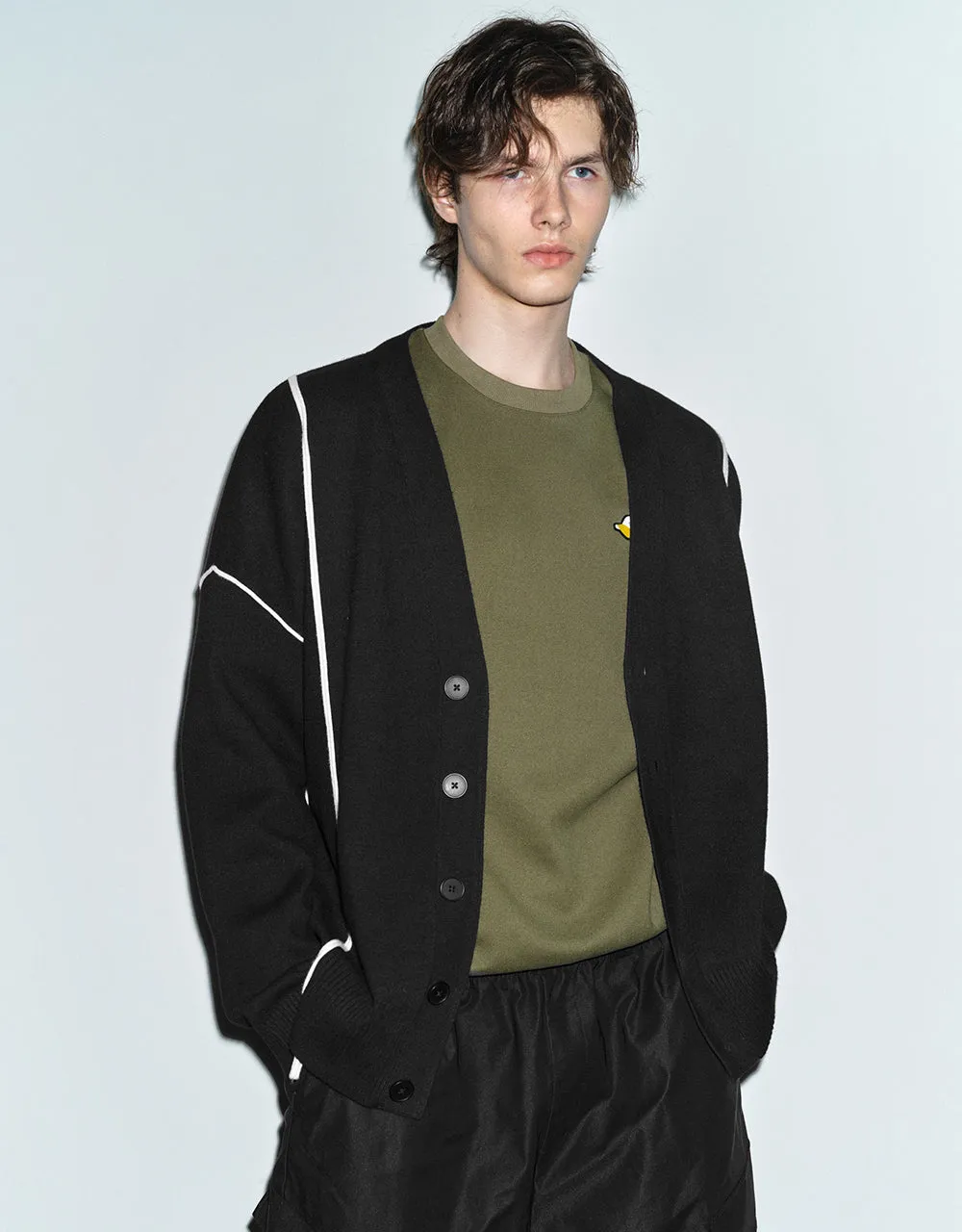 V-Neck Knitted Cardigan sold by Urban Revivo