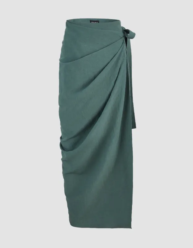 Wrapped Straight Skirt sold by Urban Revivo