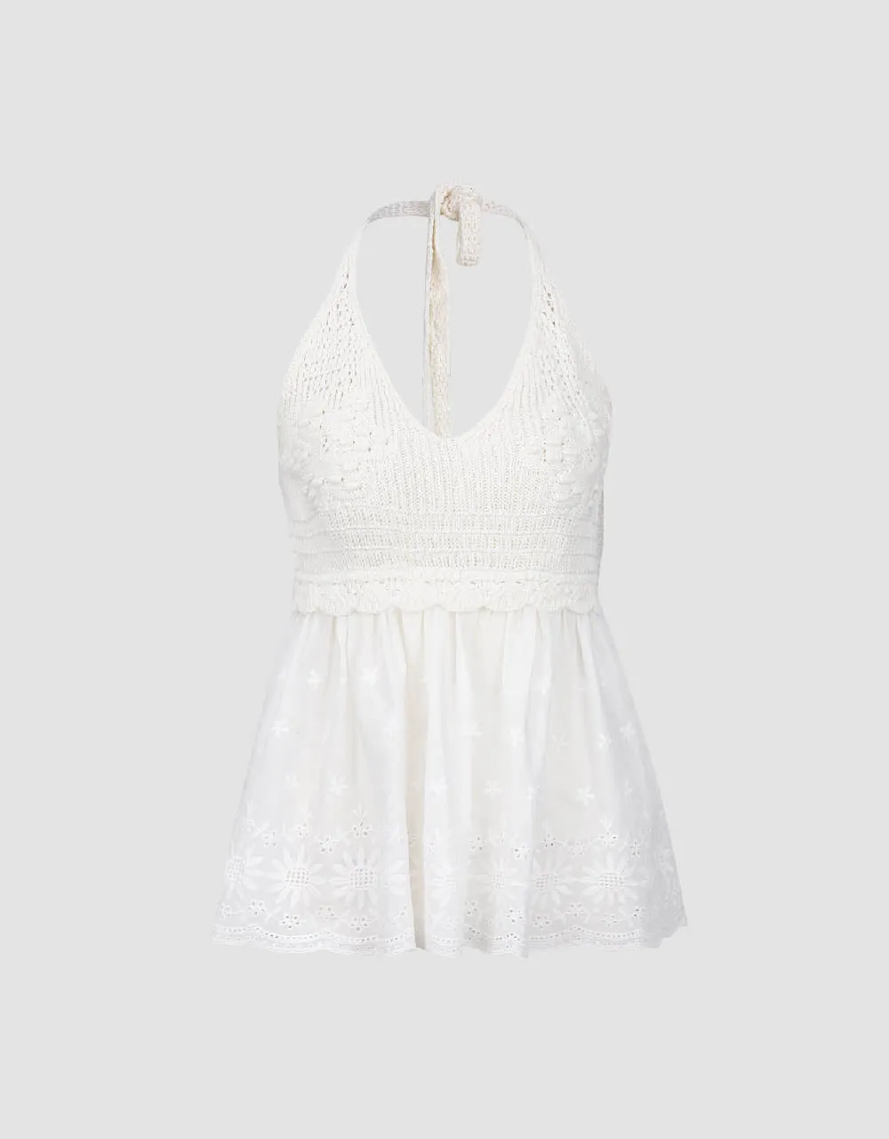 Sleeveless Halter Neck Knitted T-Shirt sold by Urban Revivo product image thumbnail 2