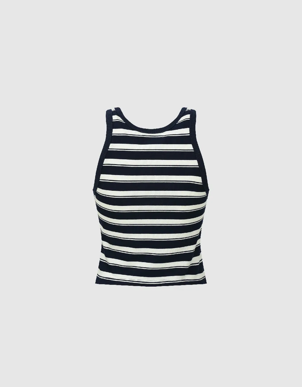 Striped Crew Neck Tank Top sold by Urban Revivo product image thumbnail 5