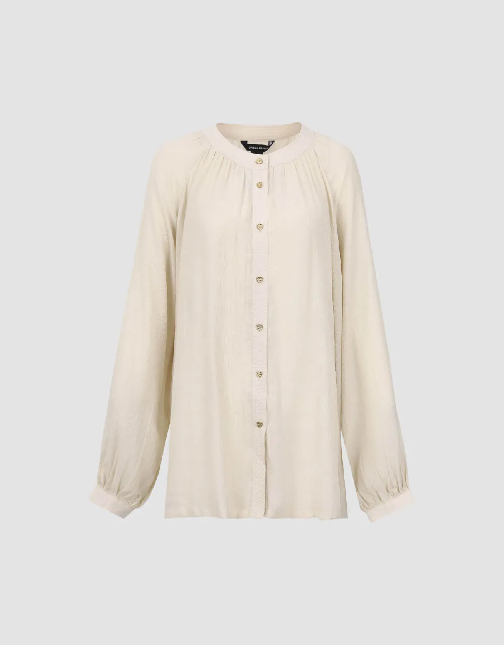 Raglan Sleeve Crew Neck Straight Shirt sold by Urban Revivo product image thumbnail 2