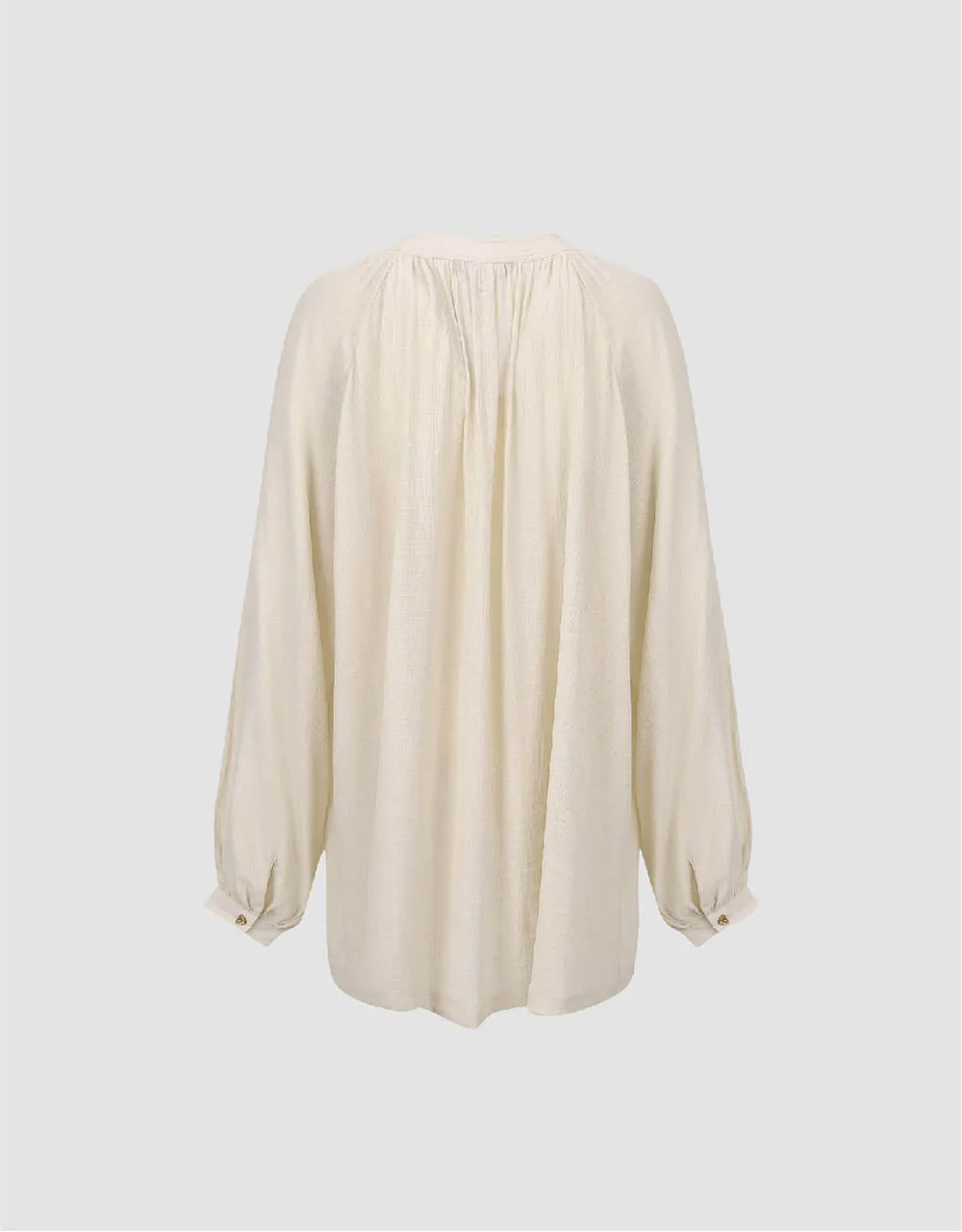 Raglan Sleeve Crew Neck Straight Shirt sold by Urban Revivo product image thumbnail 5