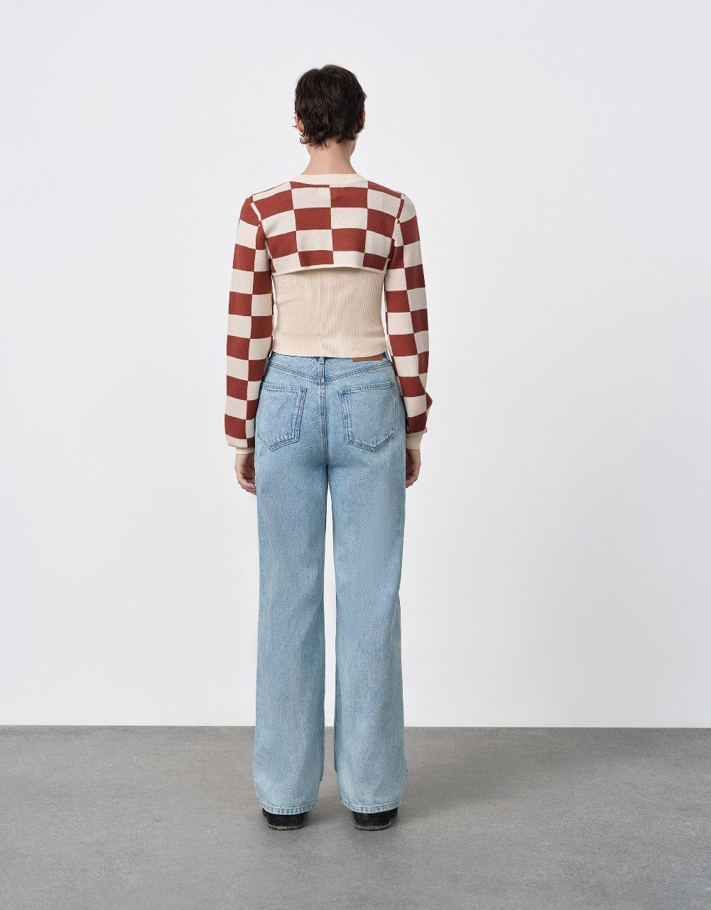 2 In 1 Checkered Knitted T-Shirt sold by Urban Revivo product image thumbnail 4