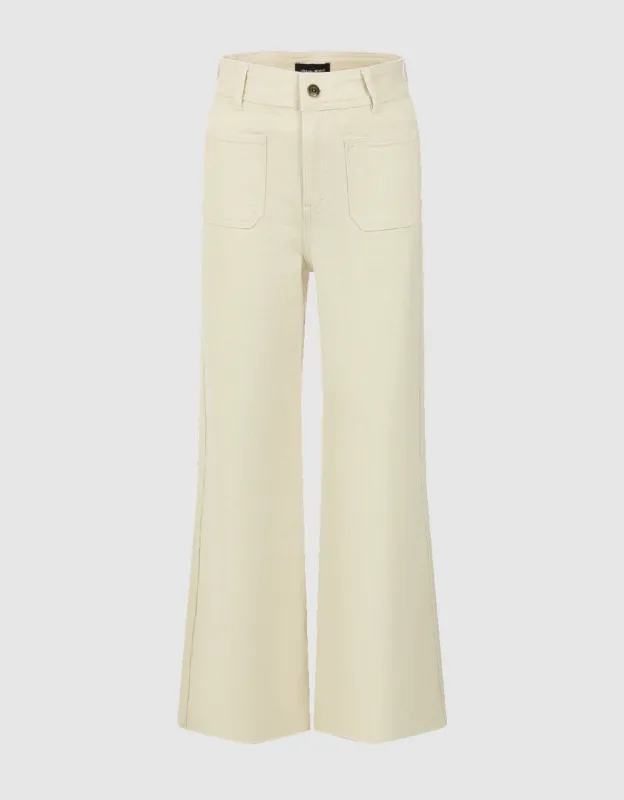 Front Pocket Wide-Leg Jeans sold by Urban Revivo