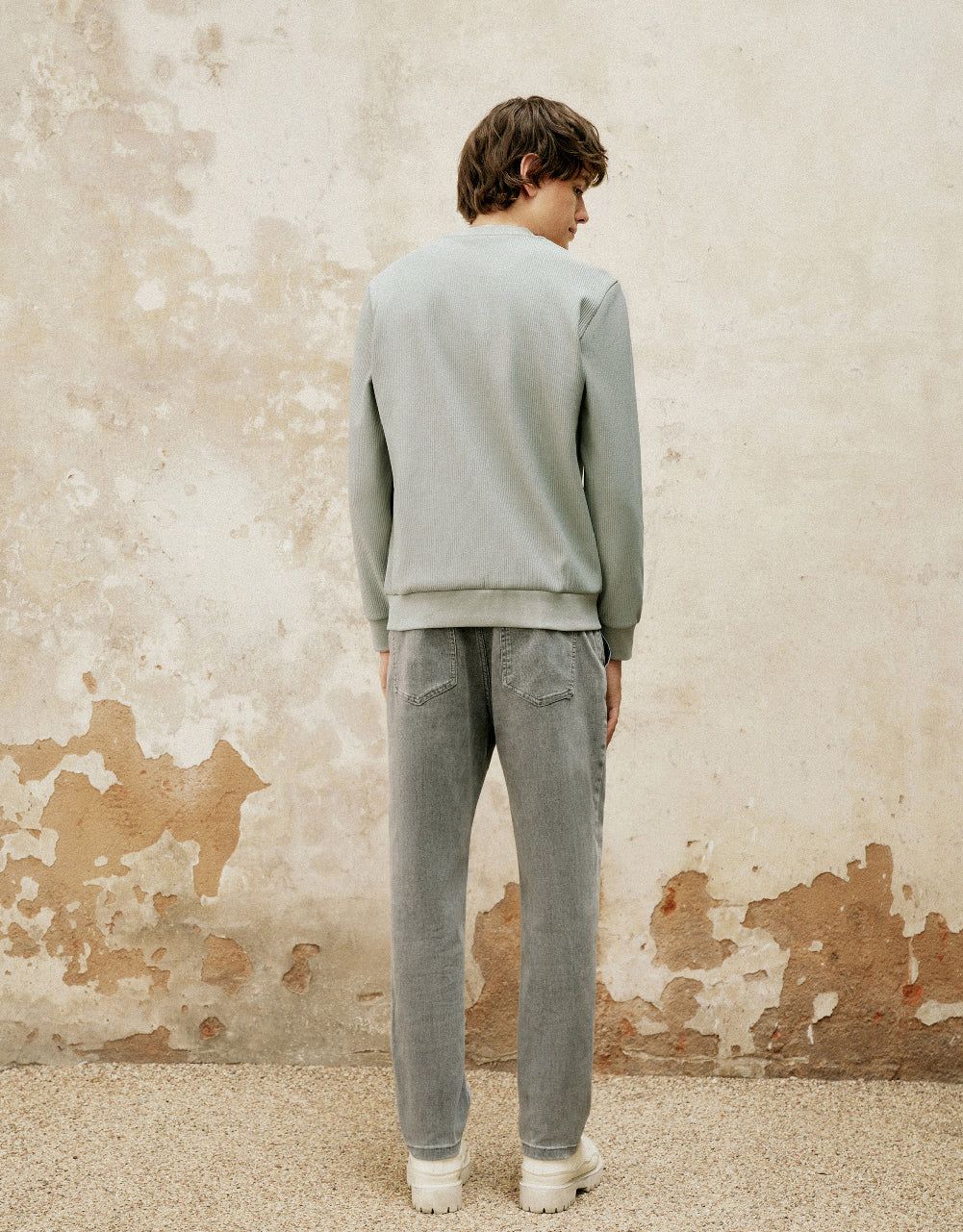 Textured Crew Neck Sweatshirt sold by Urban Revivo product image thumbnail 4