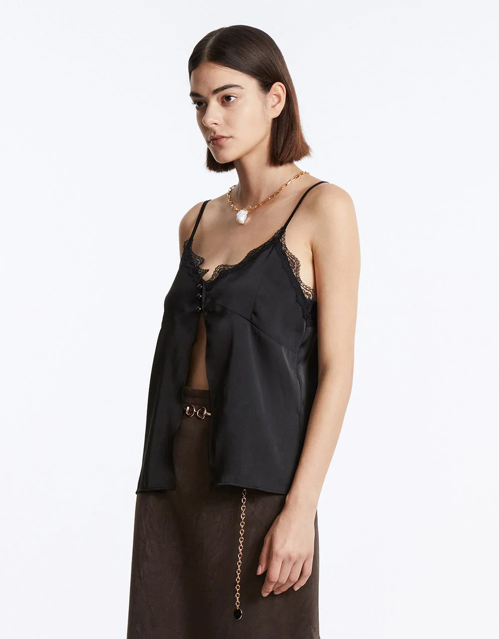 Lace Trim Cami Top sold by Urban Revivo product image thumbnail 3