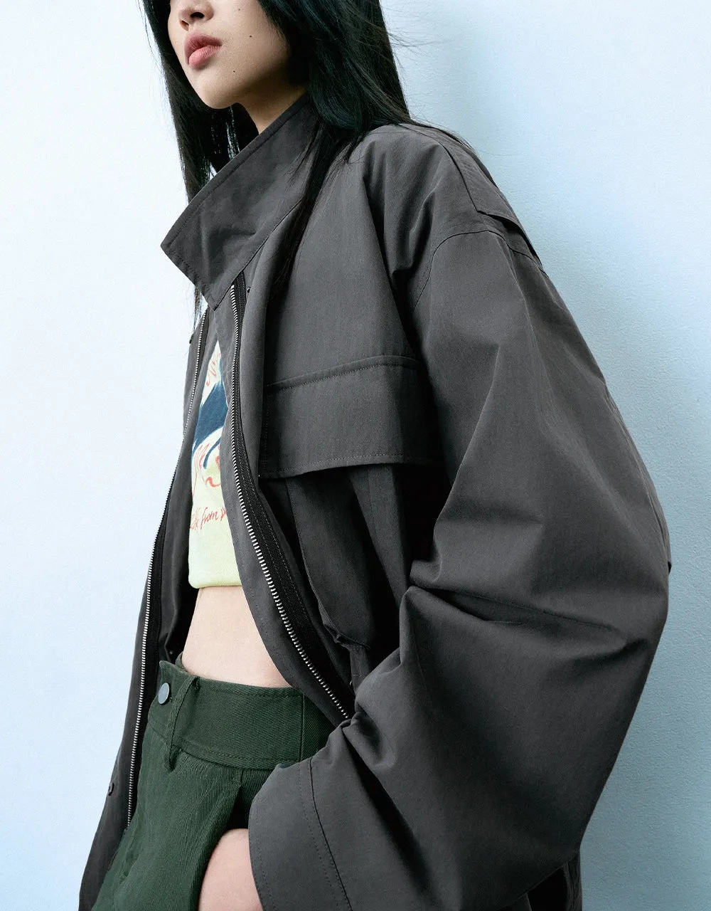 Oversized Longline Jacket sold by Urban Revivo product image thumbnail 3