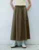 Elastic Waist Midi A-Line Skirt sold by Urban Revivo