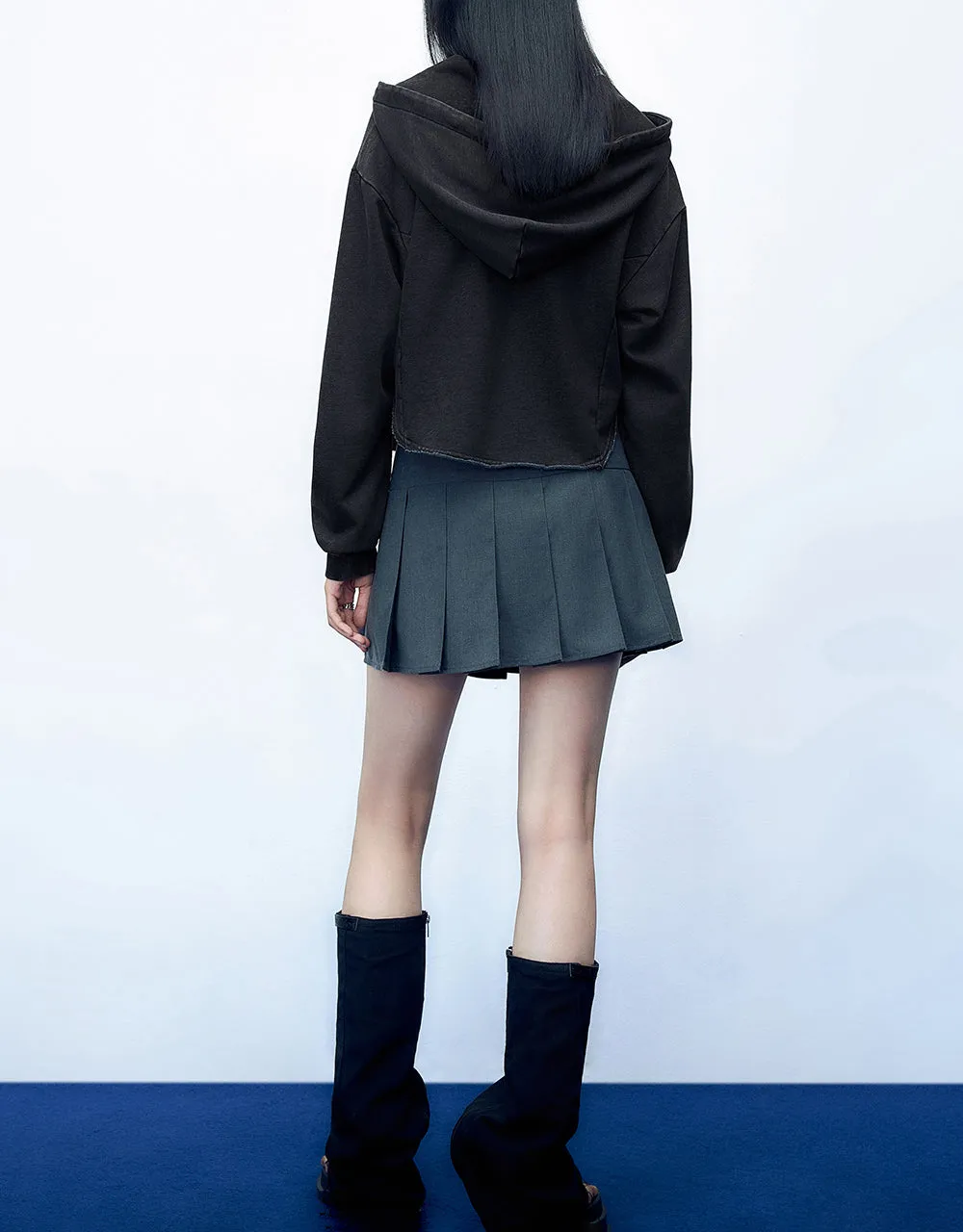 Zipper Front Hooded Jacket sold by Urban Revivo product image thumbnail 4