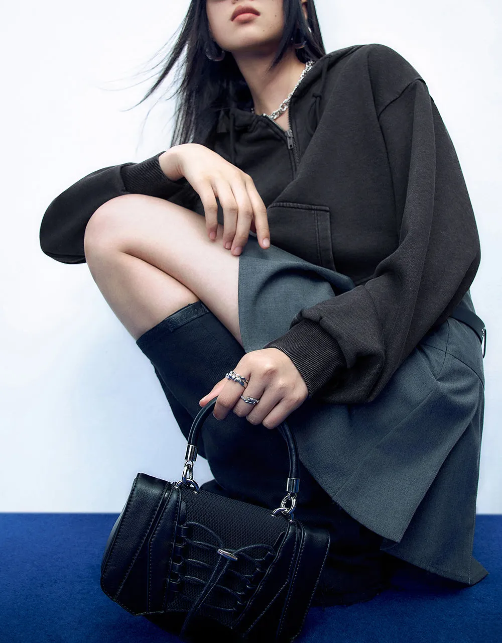 Zipper Front Hooded Jacket sold by Urban Revivo product image thumbnail 3