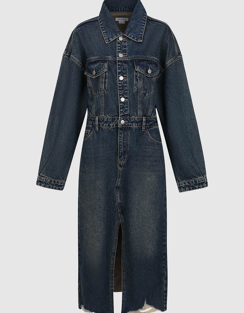 Split Hem Denim Dress sold by Urban Revivo product image thumbnail 2