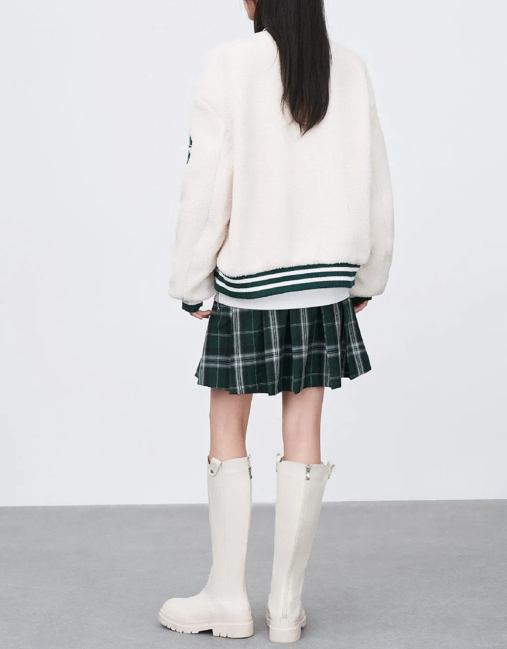 Zipper Front Furry Jacket sold by Urban Revivo product image thumbnail 4