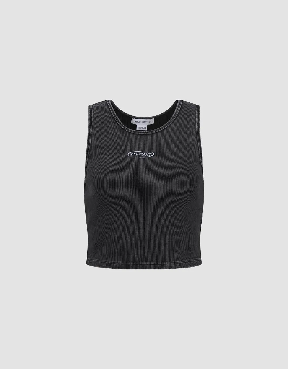 Cropped Crew Neck Skinny Tank Top sold by Urban Revivo
