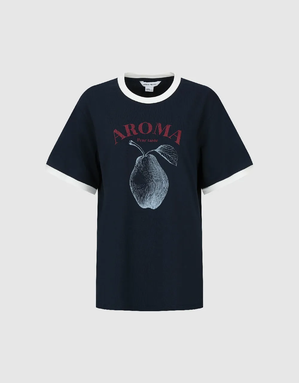 Printed Crew Neck Straight T-Shirt sold by Urban Revivo product image thumbnail 2