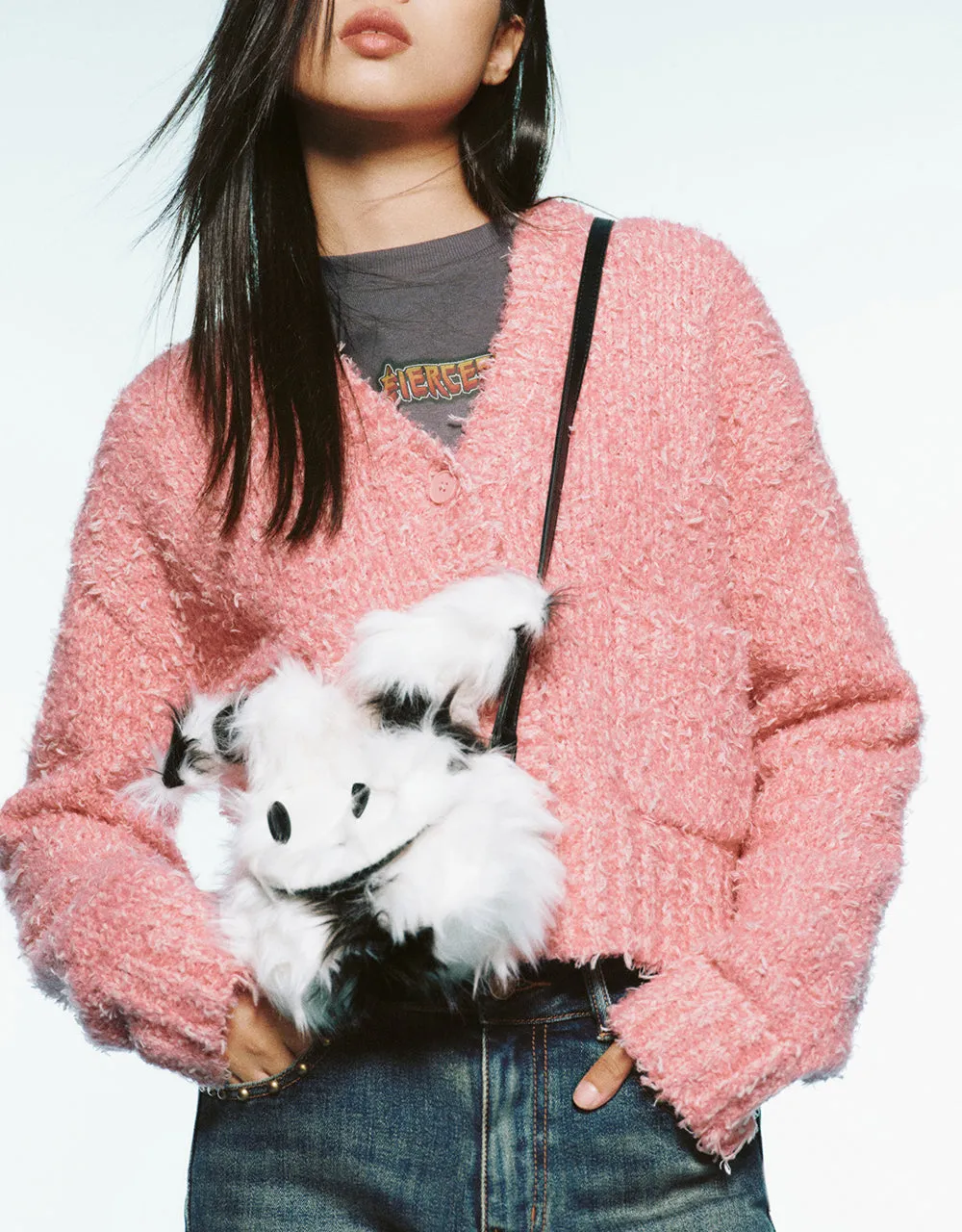 V-Neck Knitted Cardigan sold by Urban Revivo product image thumbnail 3