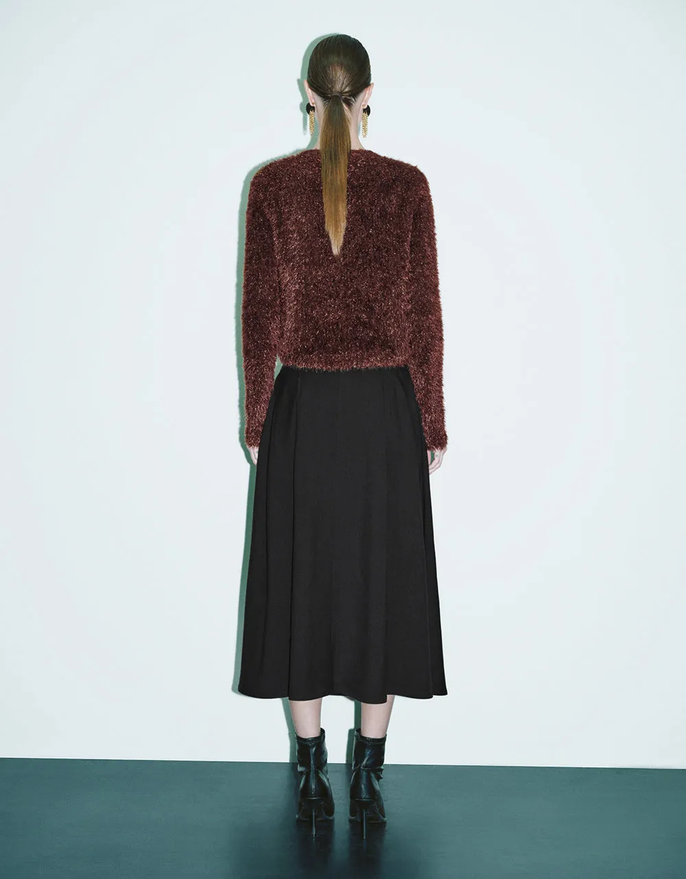 Drop Shoulder Sleeve Knitted Cardigan sold by Urban Revivo product image thumbnail 4