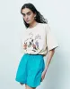 Printed Crew Neck Loose T-Shirt sold by Urban Revivo