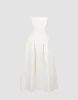 Textured Off-Shoulder A-Line Cami Dress sold by Urban Revivo