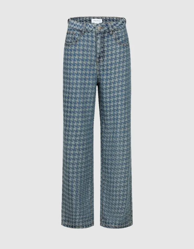 Monogram Straight Jeans sold by Urban Revivo