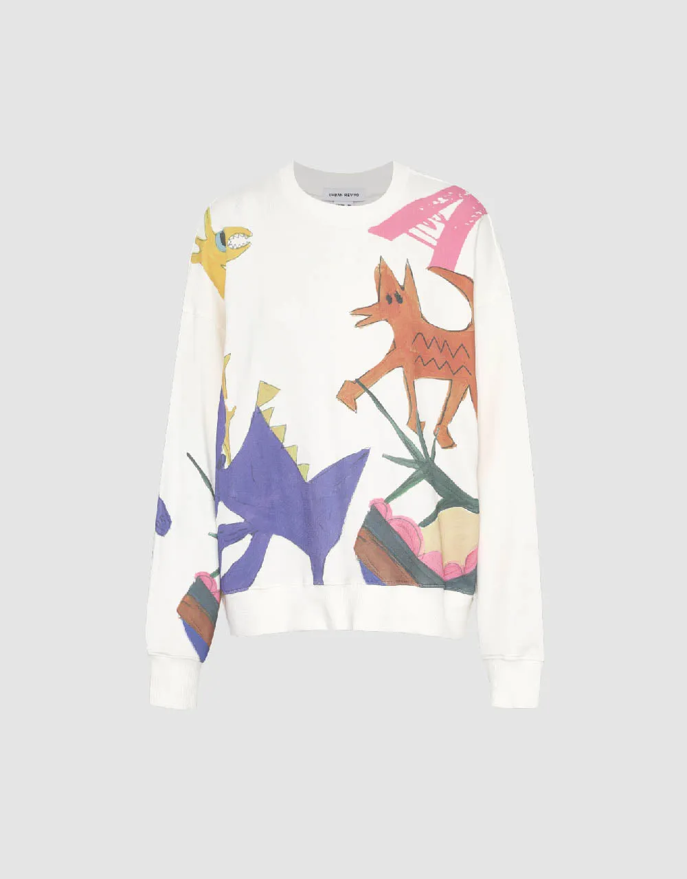 Printed Crew Neck Loose Sweatshirt sold by Urban Revivo product image thumbnail 2