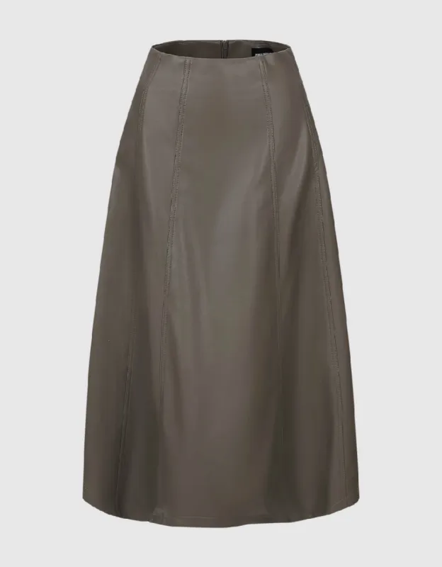 Midi A-Line Skirt sold by Urban Revivo